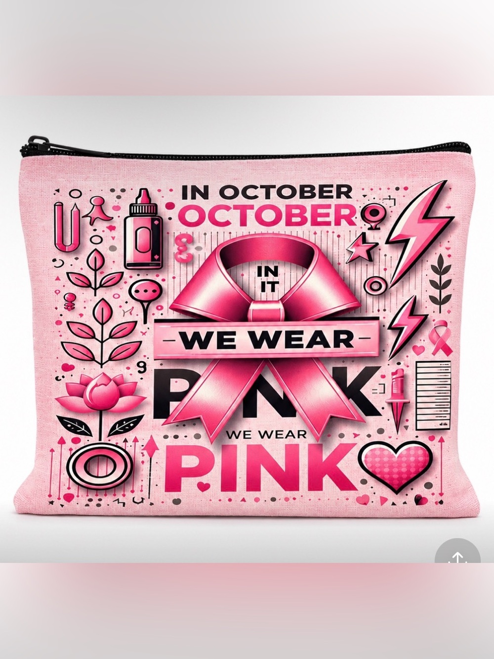 *BUY NOW* Breast Cancer Awareness Makeup/Travel Bag